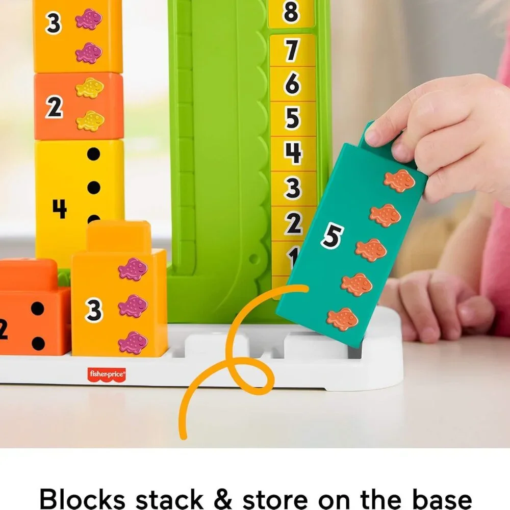 NEW Fisher-Price Alligator Counting Activity with 10 Stacking Blocks Preschool L